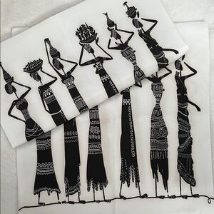 Black and White Tribal Pillow Covers 16”x 16”